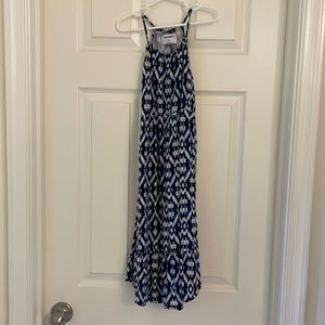 Blue and white tank dress